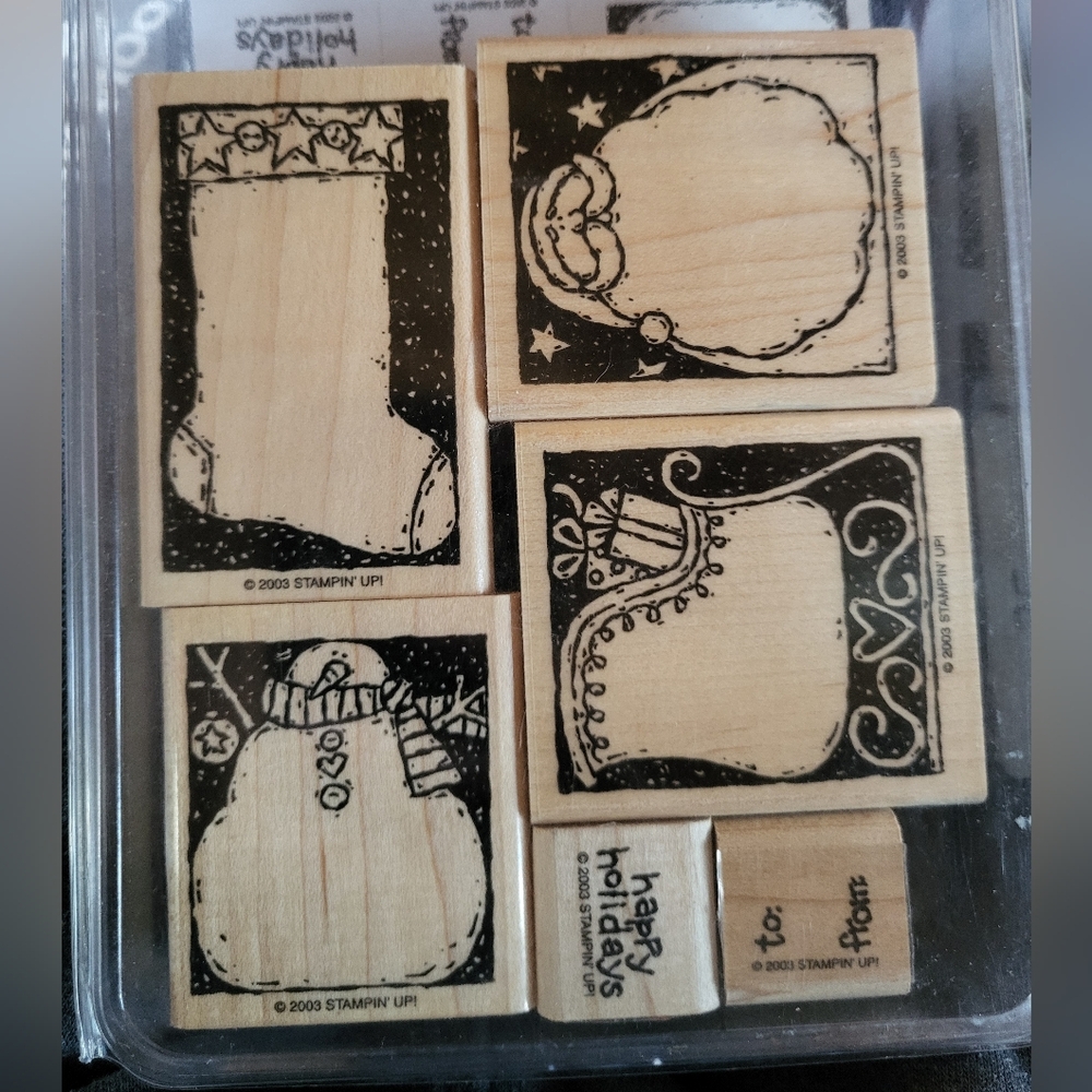 Stampin' Up Set of 6 Xmas Rubber Stamps